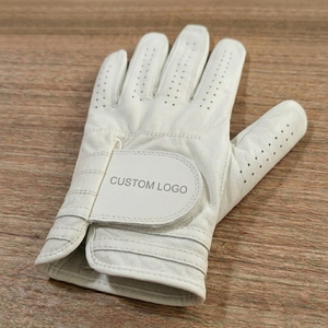 Gant de golf personnalisé en PU anti-UV avec fentes pour les doigts, main gauche, design perforé respirant, logo OEM, fermeture réglable, accessoire de golf - Product Image 2
