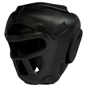 Breathable Leather Boxing <b>Head</b> Guard for Martial Arts Sparring <b>Training</b>-Adjustable Unisex Protection - Product Image 1