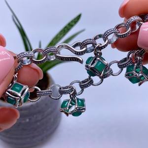 Piedra Preciosa de Ónix Verde Natural, Certificada por IGI, Estilo Vintage, Plata de Ley 925, Joyería Fina Hecha a Mano, Regalo para Mujer, Venta al Por Mayor - Product Image 6