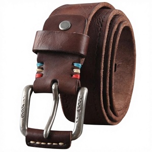 Ceintures unisexes personnalisées en cuir de vache véritable à 100%, mode, luxe, boucle en acier en forme de crâne, support OEM - Product Image 2