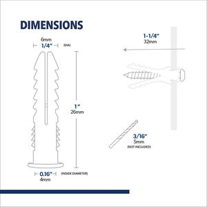 Plastic Anchor Wall Plug Fixing Anchor Wall Plug PE/PP Material Expand Plugs Plastic Wall Anchors With Screws - Product Image 2