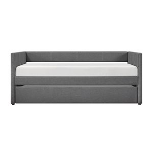 Daybed in tessuto grigio scuro con Trundle moderni mobili per la casa 1 pz telaio in legno letto - Product Image 3