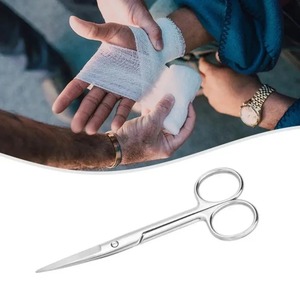 Animal Veterinary Vet Medical Manual Stainless Steel Surgical <b>Scissors</b> Straight Curved Tip for Cats & Horses CE Certified - Product Image 4