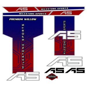 Juego de Adhesivos 3D Premium de PVC para Bate de Cricket, Diseño Personalizado, Gráficos Cosidos a Mano, para Mano Derecha/Izquierda, Ligeros, Flexibles, para Deportes al Aire Libre - Product Image 4
