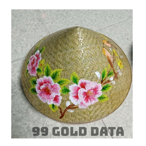 Chapeau conique vietnamien en feuille de palmier naturelle, artisanat fait main, produit d'exportation - Product Image 4