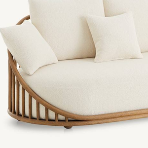 <b>Sofa</b> Set for Two Seater with Cushion and Wooden Frame <b>Material</b> for Home and Garden Furniture Decoration - Product Image 6