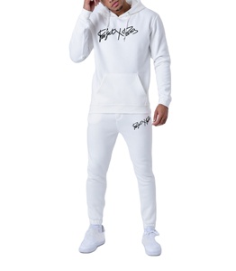 Survêtements d'extérieur 100% coton pour hommes coupe régulière sweat à capuche brodé survêtement personnalisé pas cher survêtement - Product Image 1