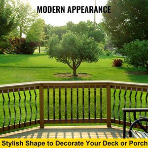 Lot de 51 balustres de terrasse en alliage d'aluminium de 82 cm x 2,5 cm, mâtiges métalliques avec vis pour garde-corps d'escalier et de terrasse en bois, qualité supérieure - Product Image 5