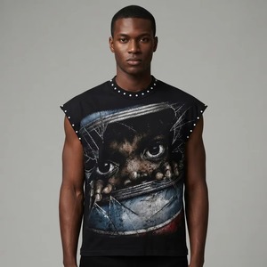 Débardeur imprimé personnalisé en jersey 100 % coton, style vintage, sans manches, unisexe, pour l'été, vente en gros OEM, mode - Product Image 6
