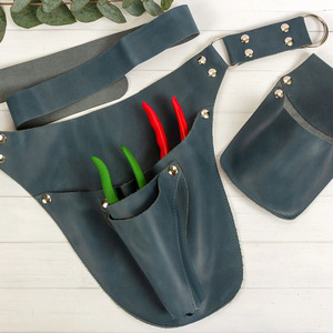 Bolsa de trabajo de cuero para jardinería, cinturón de herramientas profesional de cuero para floristería, correa ajustable, almacenamiento para jardín, marca privada en venta - Product Image 1