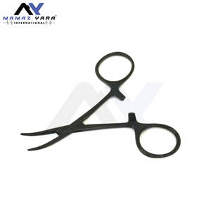 Lot de 2 pinces hémostatiques noires de 3,5 po en acier inoxydable, instruments chirurgicaux manuels, conformes aux normes de sécurité, équipement chirurgical de base - Product Image 4