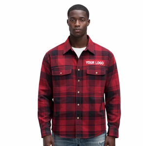 Hot Sale Factory Customized <b>Men's</b> Dyed <b>Flannel</b> Check <b>Shirt</b> Single Breasted Cotton <b>Shirt</b> Slim Fit Casual <b>Shirt</b> For <b>Men</b> - Product Image 6