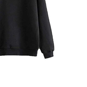 Sweat-shirt à capuche pour femme de haute qualité, imprimé papillon noir, épaules tombantes, manches longues, avec poche, style décontracté. - Product Image 4