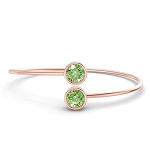 Brazalete Cleo Flexi de Oro Blanco de 14 Quilates con Diamante de Laboratorio Verde Océano (1 Ct.) Tw. Colección de Pulseras y Brazaletes para Bodas al por Mayor - Product Image 2