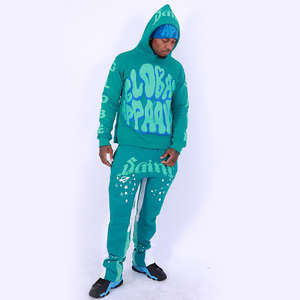 Conjunto Deportivo de Alta Calidad Personalizado con Pedrería para Hombre, Sudadera y Pantalones Deportivos con Pedrería, Ropa Deportiva Urbana - Product Image 5