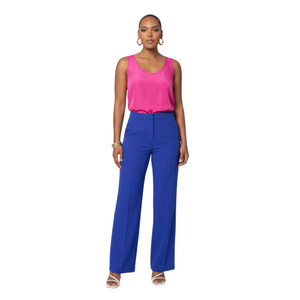 Pantalones de punto Sigma Gamma Rho para mujer, color azul, pantalones de ponte de primera calidad, elegantes, de pierna recta, cómodos y de corte ajustado - Product Image 1