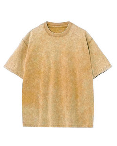 Camiseta de Hombre Vintage con Efecto Desgastado, Lavado Ácido, 100% Algodón, Personalizada con Bordado, Patrón Sólido, Cuello Redondo, Tie-Dye, Microfibra - Product Image 6