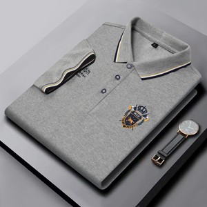 Nouveau T-shirt à manches courtes pour homme, polo brodé à col rabattu, grande taille, polo à manches courtes - Product Image 2