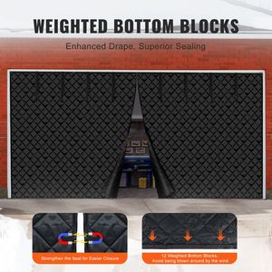Kit Isolante Magnetico Moderno per Porta Garage 18x7FT, Tenda Termica Invernale in Tessuto Oxford 300D, Tenda Invernale per Porta 18x7FT - Product Image 5