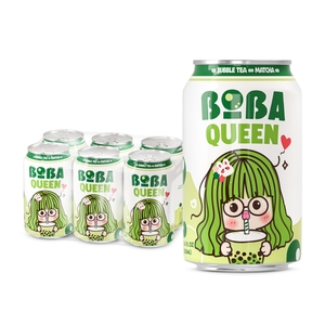 เครื่องดื่มชาบับเบิ้ล Boba Queen 5รสชาติ | ของแท้, มัทฉะ, เผือก, น้ำตาลทรายแดง, กาแฟกระป๋อง330มล. พร้อมไข่มุก Boba - Product Image 3