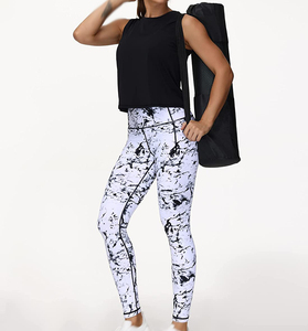 Pantalon de yoga taille haute pour femme avec poches, effet ventre plat, respirant, séchage rapide, écologique, leggings de fitness - Product Image 6