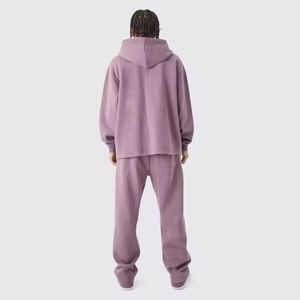 Custom Plain Streetwear Nylon <b>Tracksuit</b> Mens High Quality 2 Piece Set Lightweight Baggy Oversized Windbreaker Track Suit - Product Image 2