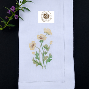 ผ้าลินินธรรมชาติปักลายดอกฟอร์เก็ตมีน็อต นุ่มแต่ทนทาน สร้างสัมผัสอ่อนโยนและอบอุ่นให้กับโต๊ะ - Product Image 3