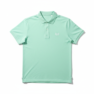 Chemise Homme Premium Bleu Clair Coupe Oversize 100% Coton Anti-Boulochage Manches Courtes 320 Grammes Logo Avant Décontractée Respirante - Product Image 1
