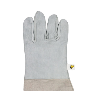 Honey Bee Keeping Work Gloves Long Sleeve Beekeeping Gloves Anti Bee Sting <b>Proof</b> Canvas Safety Gloves Fully Palm Cowhide Leather - Product Image 4