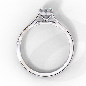 Anillo de Diamantes con Corte Marquesa, Plata 925, Engaste Invisible, Joyería de Compromiso y Boda para Mujer - Product Image 4