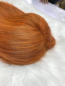 Extensiones de cabello virgen vietnamita Peluca frontal de encaje Máquina teñida Trama doble Estilo recto Tejido de cabello Color marrón Remy - Product Image 2