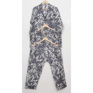 Wholesale Breathable Floral Print Long Pajama Set 100% Cotton Elastic Waist Sleepwear Long Sleeve Long <b>Pants</b> Set Loungewear - Product Image 5