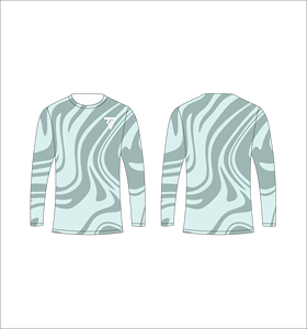 Men <b>White</b> Light Blue Swirl Long Sleeve T Shirt Retro Psychedelic Pattern Crewneck <b>Tee</b> Casual Streetwear Tops Gym Training Active - Product Image 6