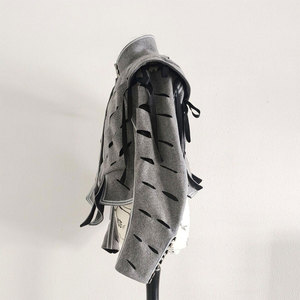 Veste doublette en laine blanche et lin noir, tenue traditionnelle, fournitures d'usine de qualité supérieure - Product Image 3