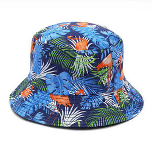 Top Selling Custom Logo Tropical <b>Flamingo</b> Print Bucket <b>Hat</b> Unisex Canvas Summer Beach Casual <b>Hat</b> Adult Fashion Style - Product Image 5
