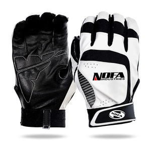Guantes de Bateo de Béisbol Profesionales de Cuero, Ambidiestros, Acolchados, con Cierre de Hebilla, Logotipo Personalizado, Venta al Por Mayor - Product Image 1