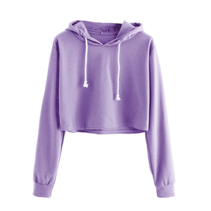 Sudadera Corta con Capucha para Mujer, Nueva Moda, 100% Algodón, Estilo Único, Personalizable OEM, Ropa para Mujer - Product Image 4