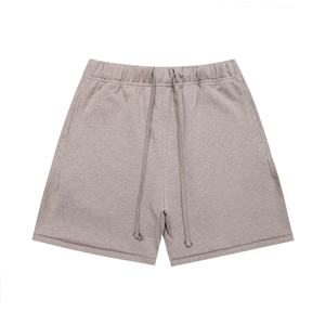 Shorts d'été pour hommes de haute qualité, en coton pur 100% tricoté, poids lourd, taille mi-haute avec cordon de serrage, et shorts de sport pour hommes. - Product Image 6
