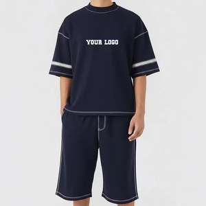 Ensemble de vêtements de sport d'été, t-shirt et short, polyester/coton, anti-rides, pour homme - Product Image 6