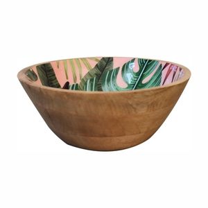 Custom Printed Handmade Acacia Wood Eco-Friendly Dishwasher Safe Serving Bowl for Fast Food <b>Storage</b> <b>Table</b> Decorative Dinnerware - Product Image 4
