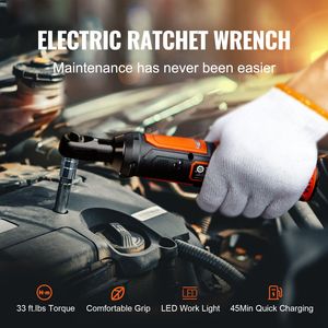 Set di 2 Chiavi a Cricchetto Elettriche Senza Fili da 3/8'', 12V 33 Ft Lbs, Kit Utensili con Batteria 2.0Ah, Ricarica Rapida in 45 Minuti per Fai-da-Te - Product Image 5