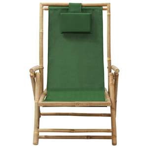 Silla Relajante de Tela de Bambú Verde, 100% Poliéster, Producto Estándar - Product Image 2