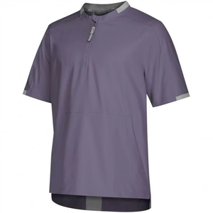 High Quality <b>Thin</b> Baseball Cage <b>Jacket</b> Sportswear <b>Waterproof</b> Quick Dry Stretch Short Sleeves Stand Collar Custom OEM ODM - Product Image 1