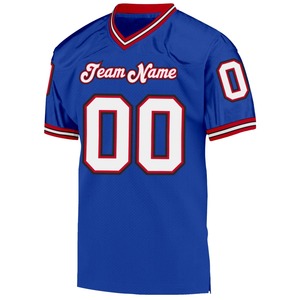 Maillot de football vintage style royal blanc et rouge en gros – Tenue d'équipe personnalisée - Product Image 1