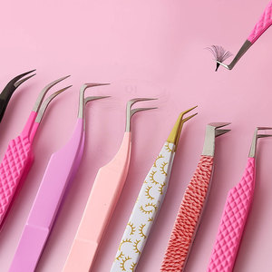 Pinzas para Pestañas de Acero Inoxidable de Alta Calidad con Punta Serrada, Herramienta de Belleza Duradera con Logotipo Personalizado, para Aplicación y Estilizado de Pestañas en Salón de Belleza - Product Image 6