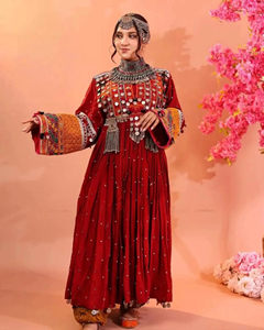 Vestidos Tradicionales Afganos con Bordado de Encaje para Mujer, Transpirables, de Buena Calidad, con el Mejor Diseño, Ropa Étnica, Vestido Afgano Kuchi - Product Image 5