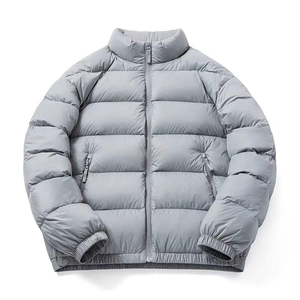 <b>Mens</b> <b>Warm</b> Padded Winter Coat Raised Collar Quilted Bubble Jacket Soft Fill Casual Zip Front Cold Weather Wholesale Outerwear - Product Image 1