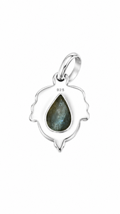 Magnifique pendentif en argent sterling 925 avec labradorite naturelle pour femme, bijou élégant fait main, cadeau idéal - Product Image 6