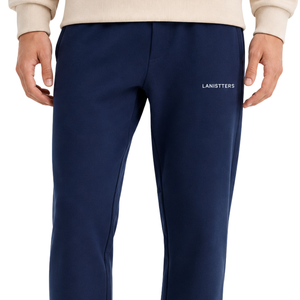 Men's Fleece <b>Trousers</b> Relaxed Straight Leg <b>Drawstring</b> Elastic Waist Casual Sweatpants with Side Pockets and Back Welt Pocket Fit - Product Image 3