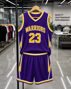 Ensemble d'uniformes de basketball personnalisés en gros – Maillot et short sublimés, légers et respirants pour équipes professionnelles - Product Image 6